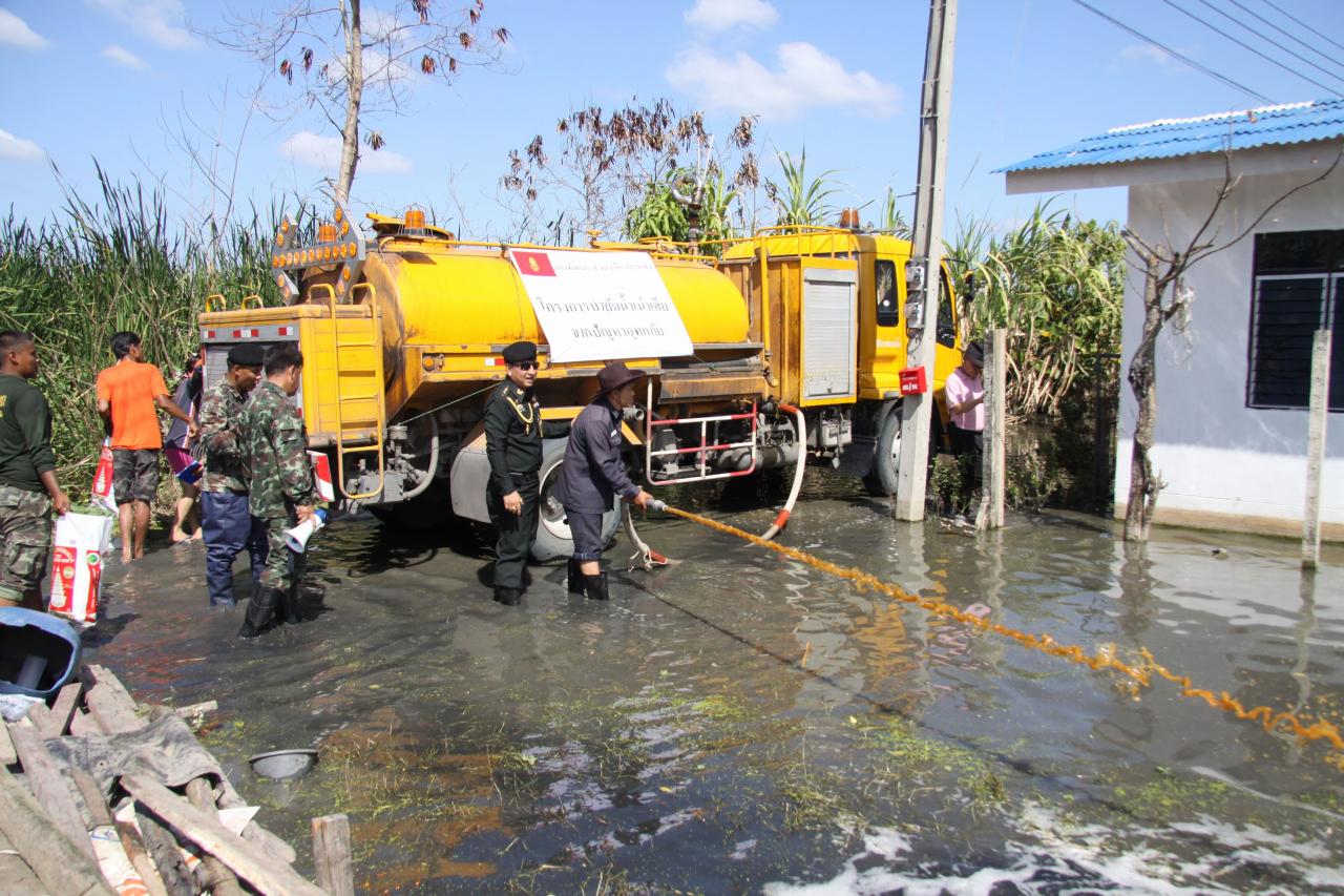 Spraying directly to flooded areas