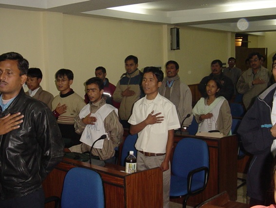 Farmers taking oath in a Maple  training session to convert Sikkim into fully organic state 