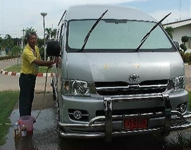 Washing the car with AEM and EM Soap